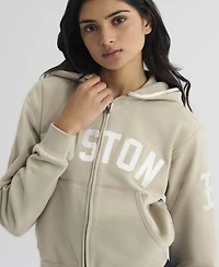 Fanatics Women's Sepia Tint Boston Red Sox Iconic Terry Full-Zip Hoodie