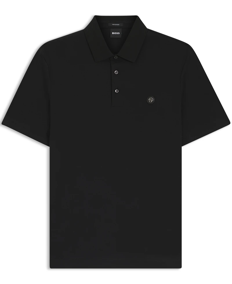 Boss by Hugo Men's Double B Monogram Mercerized-Cotton Polo Shirt