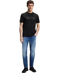 Boss by Hugo Men's Cotton-Jersey Logo Artwork Regular-Fit T-Shirt