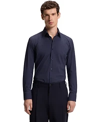 Boss by Hugo Men's Printed Performance-Stretch Fabric Slim-Fit Dress Shirt