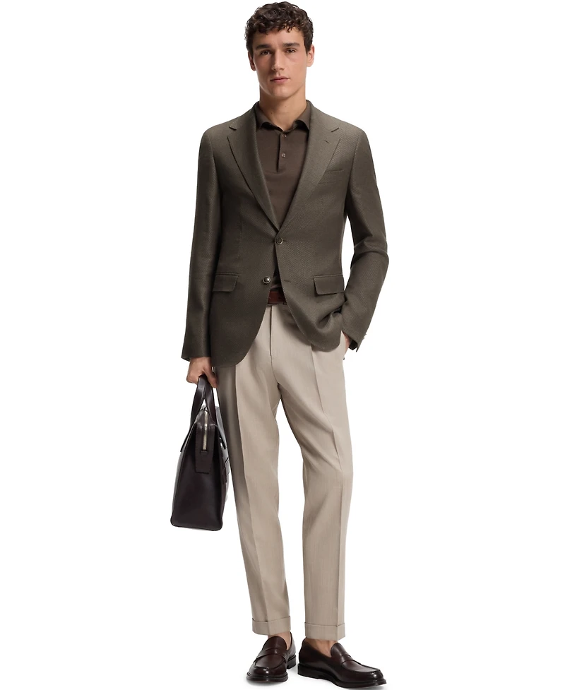 Boss by Hugo Boss Men's Wool-Linen Regular-Fit Blazer