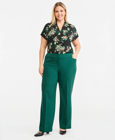 Kasper Plus Fly-Front L-Pocket Slim Trousers