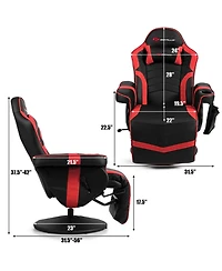 Gouun Ergonomic High-Back Massage Gaming Chair with Footrest and Pillow