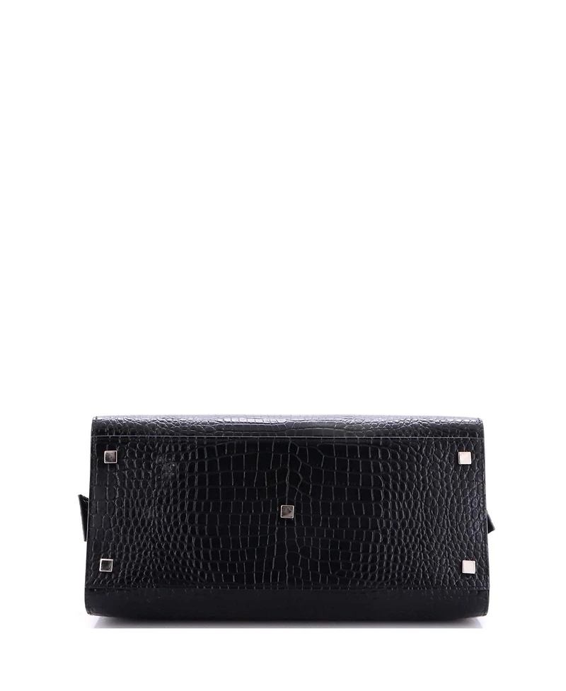 Pre-Owned Saint Laurent Medium Uptown Tote Embossed Leather