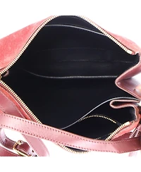 Pre-Owned Saint Laurent Small Zip Crossbody Bag Monogram All Over Suede