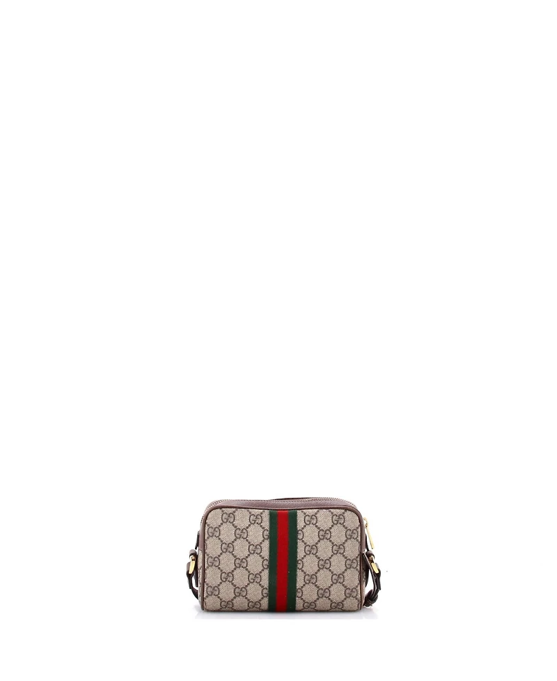 Pre-Owned Gucci Mini Ophidia Shoulder Bag Gg Coated Canvas