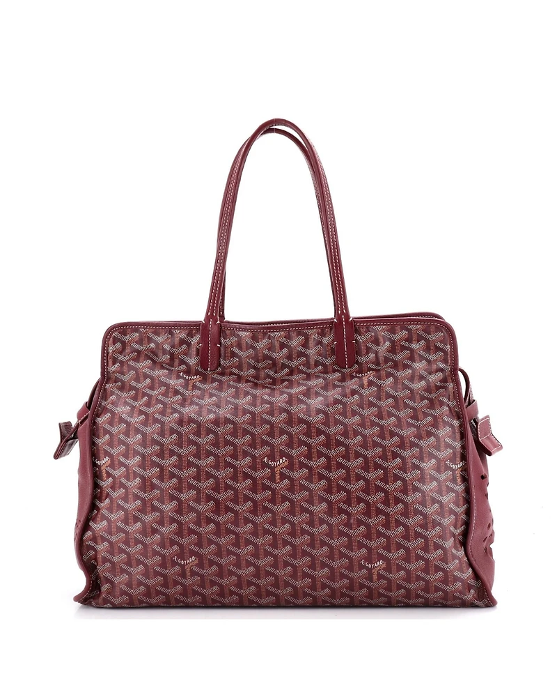 Pre-Owned Goyard Pm Hardy Pet Carrier Coated Canvas