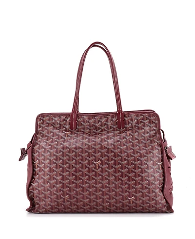 Pre-Owned Goyard Pm Hardy Pet Carrier Coated Canvas
