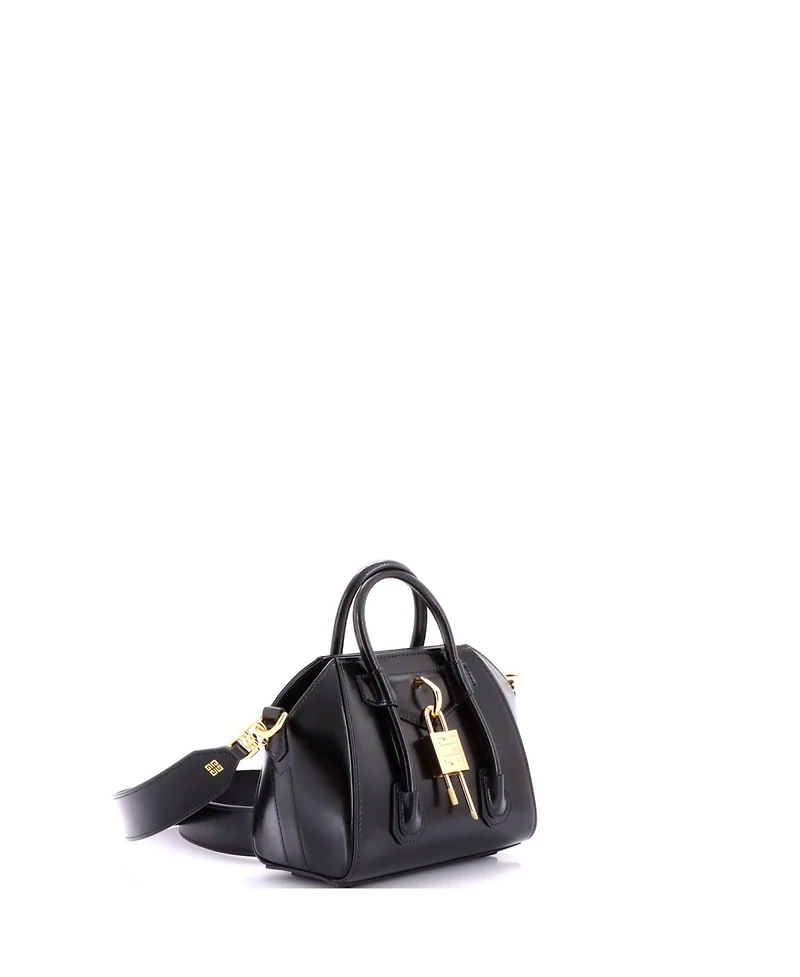 Pre-Owned Givenchy Mini Antigona Lock Bag Leather