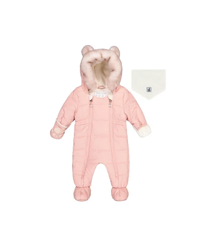 Deux par Baby Girl 3M - 18M One Piece Snowsuit for Car Seats