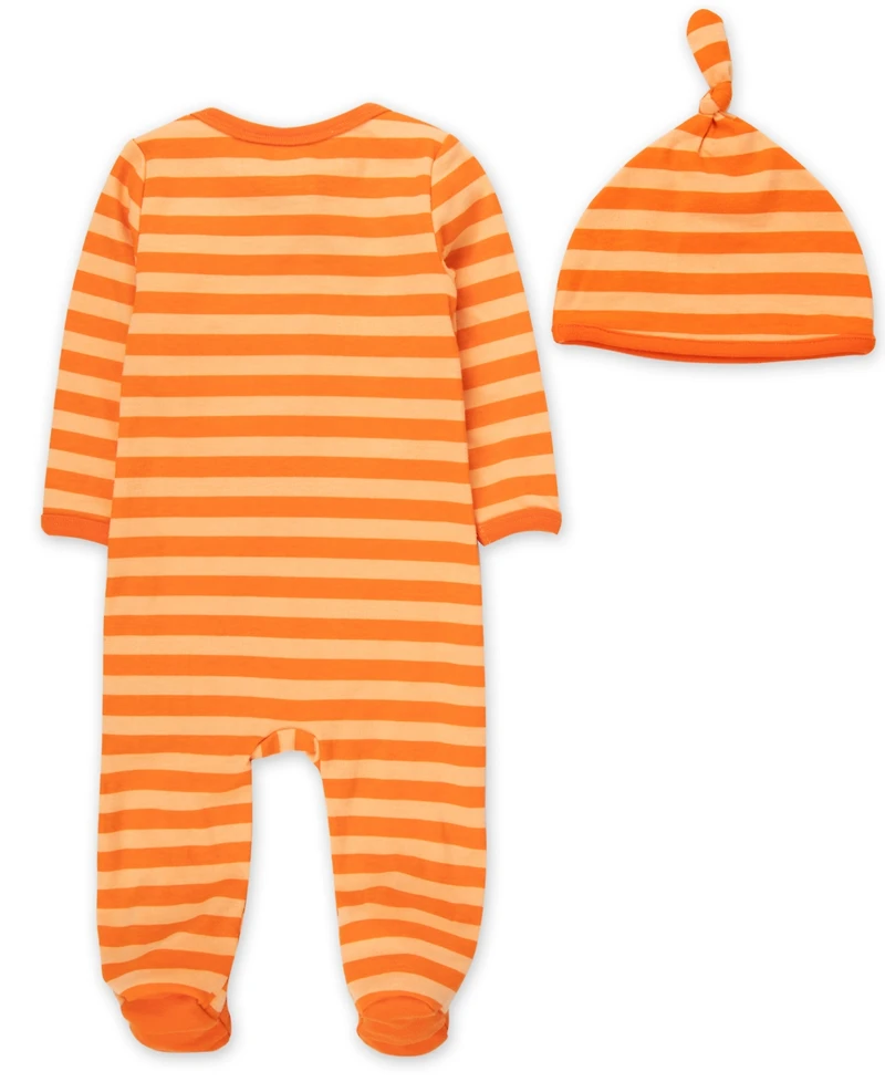 Baby Essentials Girls' or Boys' My First Halloween Footie and Hat, 2-Piece Set