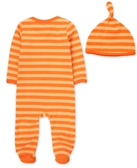 Baby Essentials Girls' or Boys' My First Halloween Footie and Hat, 2-Piece Set