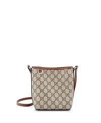 Pre-Owned Gucci Nano Gg Emblem Bucket Bag Gg Coated Canvas