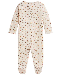Polo Ralph Lauren Baby Girls' Floral Velour Footed Coverall