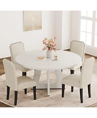 gaomon 47 in Round Large Dining Table Set for 4 to 6