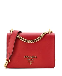 Pre-Owned Prada Small Chain Flap Bag Saffiano Leather