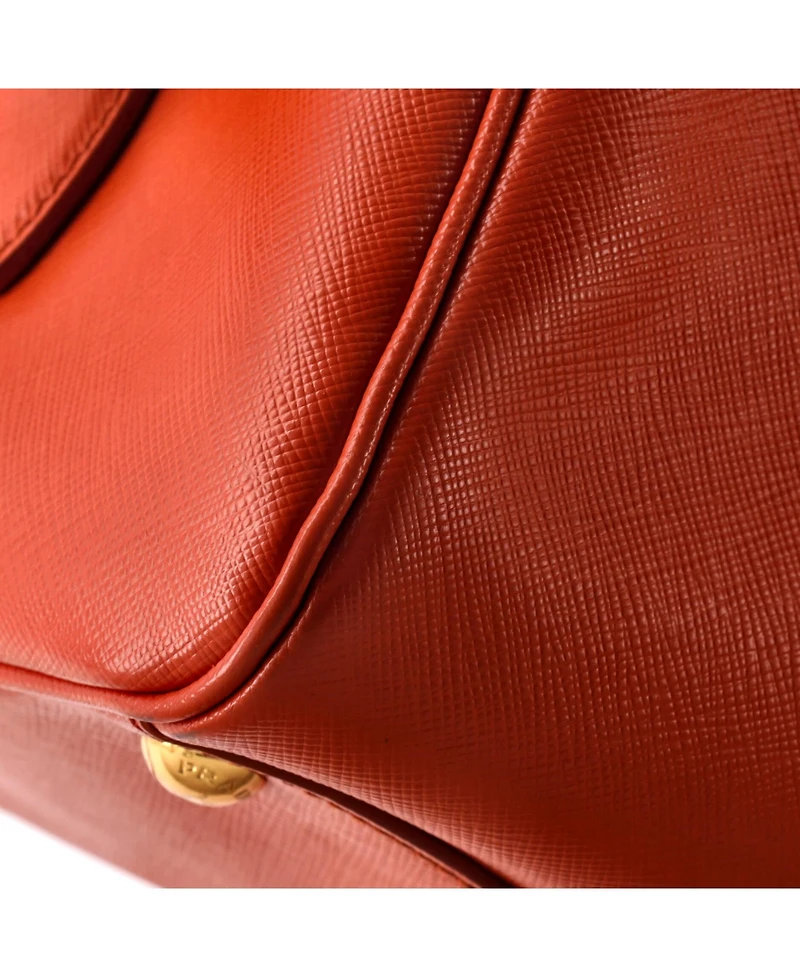 Pre-Owned Prada Medium Lux Convertible Boston Bag Saffiano Leather
