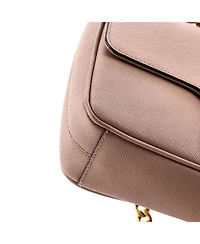 Pre-Owned Prada Small Pattina Flap Shoulder Bag Saffiano Leather