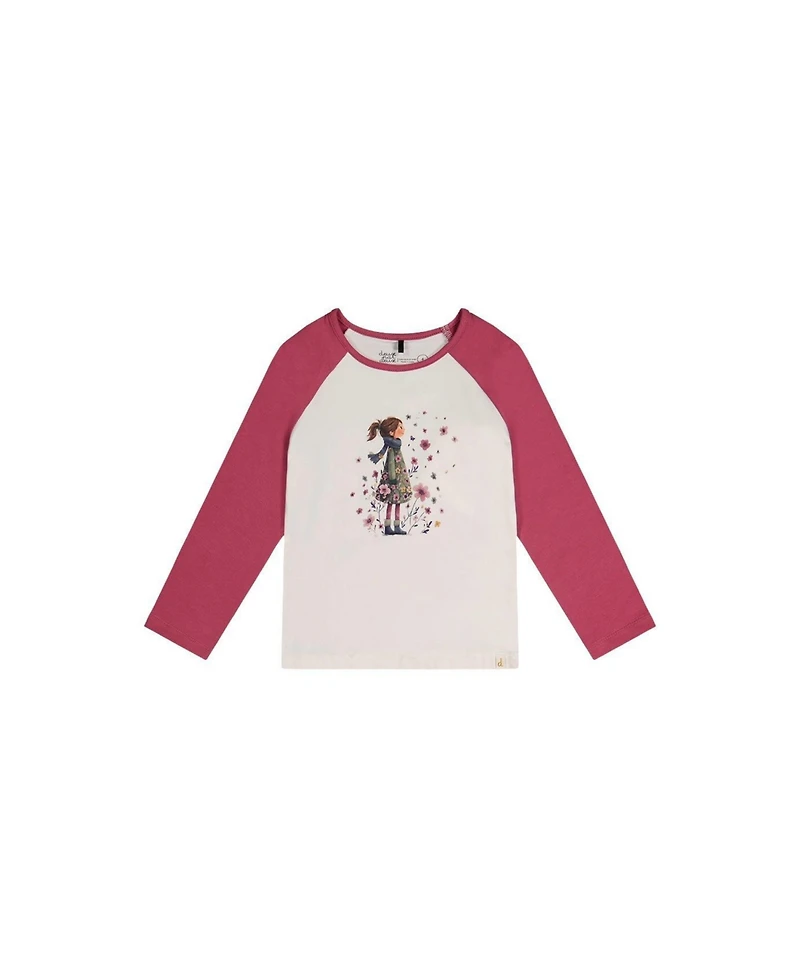Deux par Toddler Girls 2T- 5T Raglan Organic Cotton T-Shirt