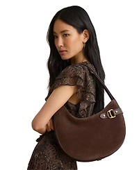 Lauren Ralph Lauren Tasha Medium Suede Shoulder Bag