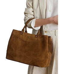 Lauren Ralph Suede Marcy Large Satchel Handbag
