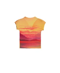 Desigual Women's Short-Sleeved High Neck Blouse