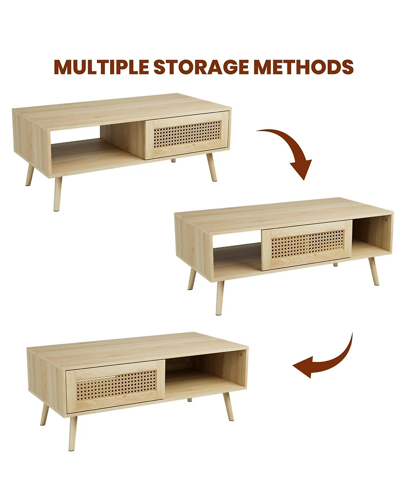 homfan Living Room Table Set of 2