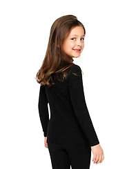 Deux par Big Girls 6-14 Brushed Rib Mock Neck Top