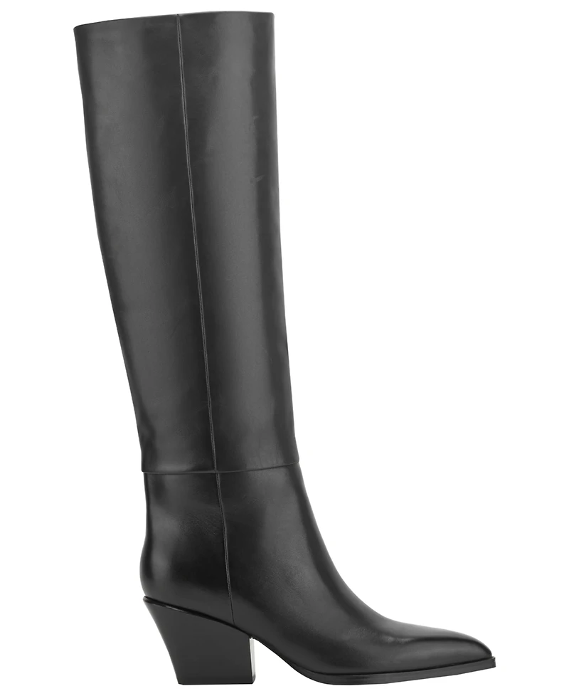 Marc Fisher Ltd Women's Tarrie Tall Wide Calf Block Heel Dress Boots