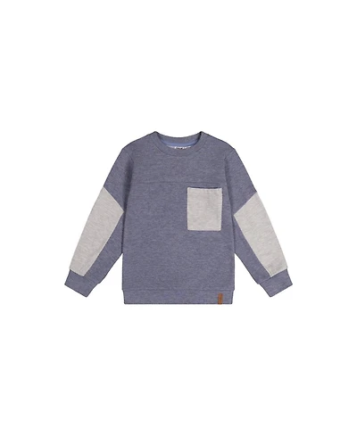 Deux par Toddler Boys 2T- 5T Color block Brushed Jersey Top with Chest Pocket