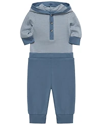 Little Me Baby Boys' Bear Long-Sleeve Hooded Bodysuit and Pants, 2-Piece Set