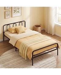Gymax Twin Foldable Bed Frame With Headboard and Footboard Under-Bed Storage for Dorm