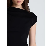 Kenneth Cole Women's Asymmetrical Draped Knit Sweater