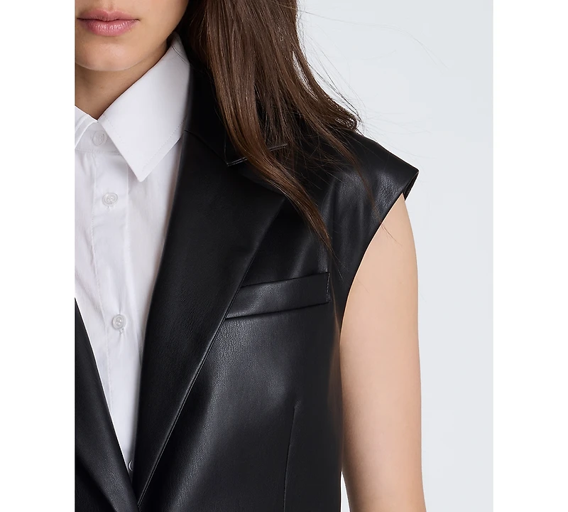 Kenneth Cole Women's Sleeveless Layered Vest with Removable Shirt