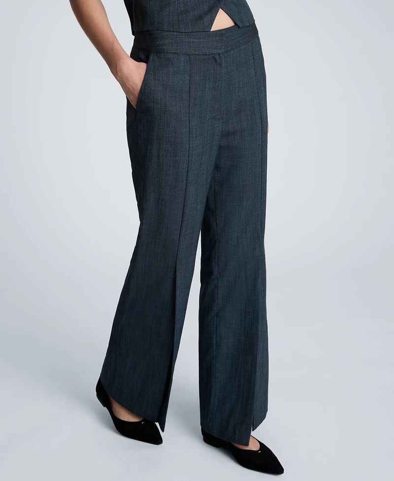 Kenneth Cole Women's High-Rise Slit Flare Pants