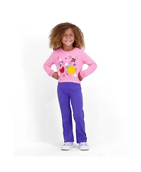 Andy & Evan Little Girls ( 5 and 6 ) Fruit Graphic Sweatshirt Flare Legging Set