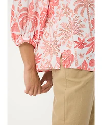 Olsen Women's Ornamental Botanic Print Tunic Shirt
