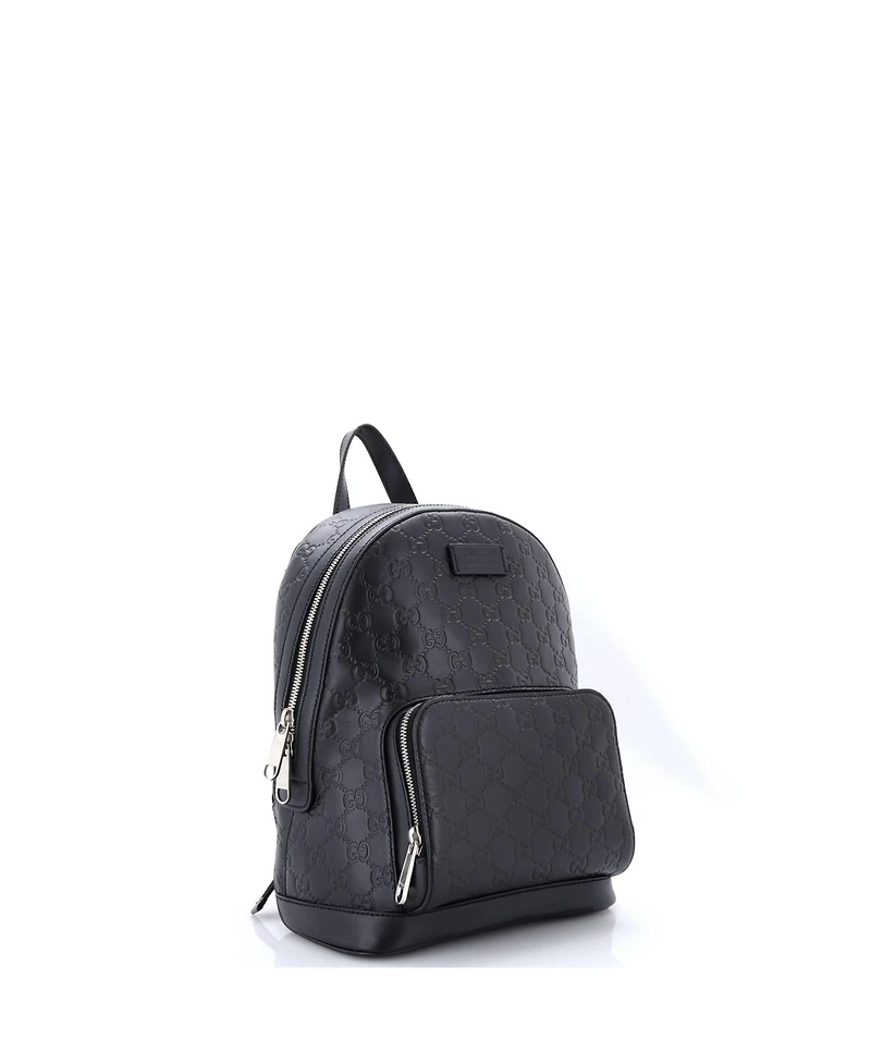 Pre-Owned Gucci Small Signature Pocket Backpack Guccissima Leather