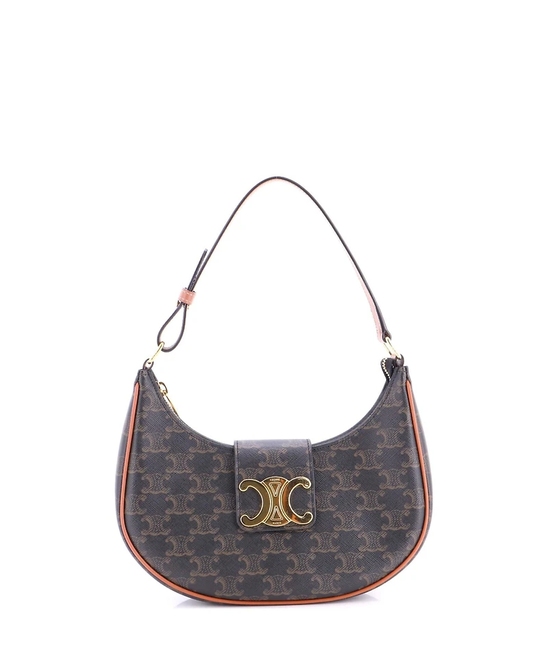 Pre-Owned Celine Ava Triomphe Bag Triomphe Coated Canvas