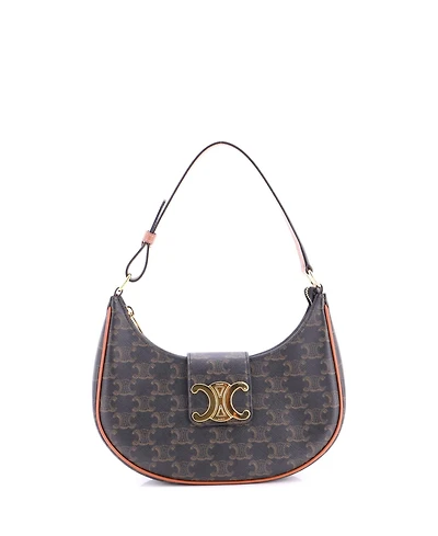 Pre-Owned Celine Ava Triomphe Bag Triomphe Coated Canvas