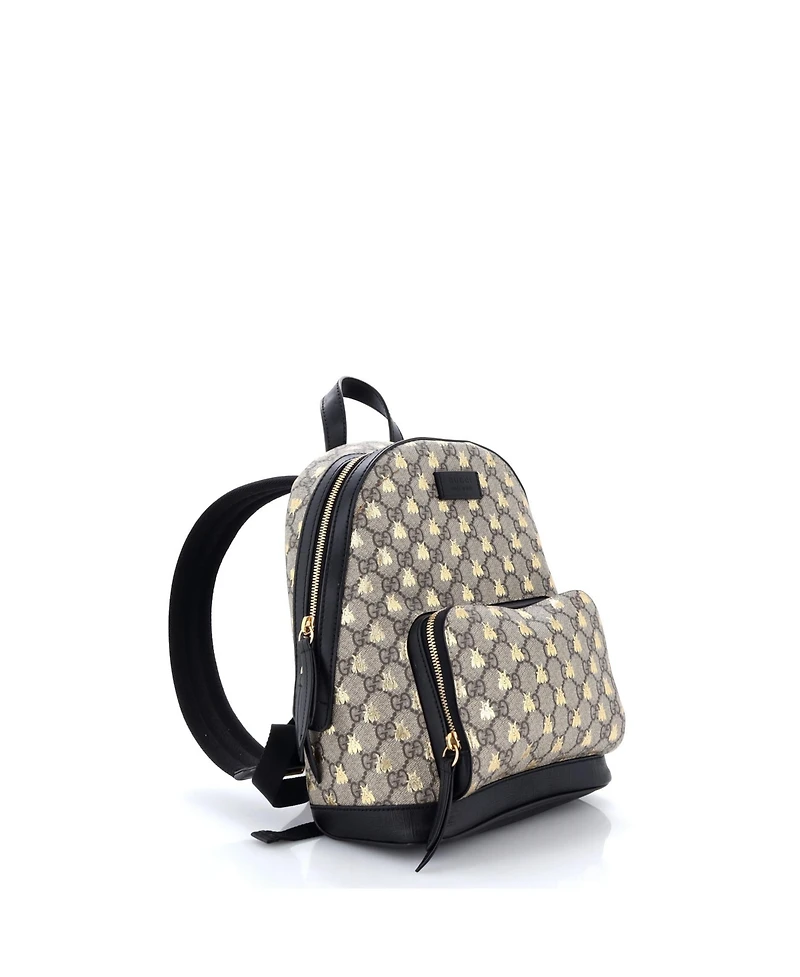 Pre-Owned Gucci Small Zip Pocket Backpack Printed Gg Coated Canvas