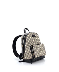 Pre-Owned Gucci Small Zip Pocket Backpack Printed Gg Coated Canvas
