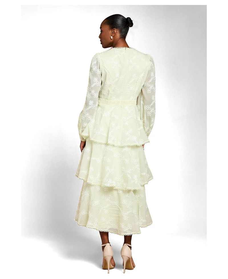 Coast Women's Long Sleeve Lace Midi Dress