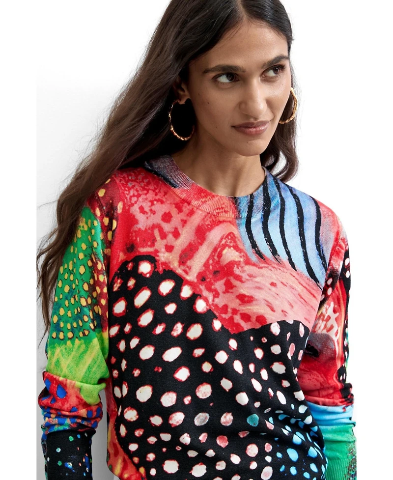 Desigual Women's Printed Colors Sweater