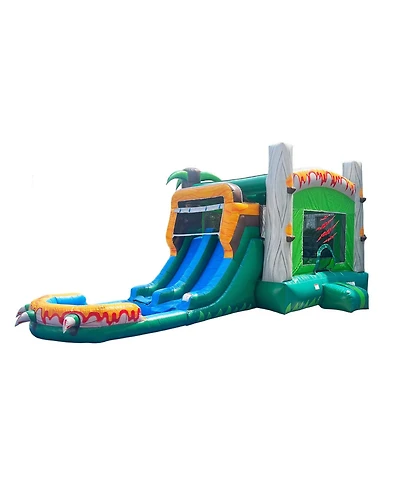 HeroKiddo T-Rex Adventure Xl Inflatable Bounce House Combo