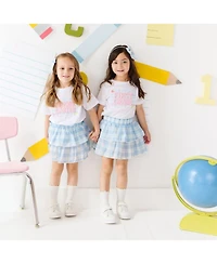 Sweet Wink Little and Big Girls Blue Plaid Bow Headband