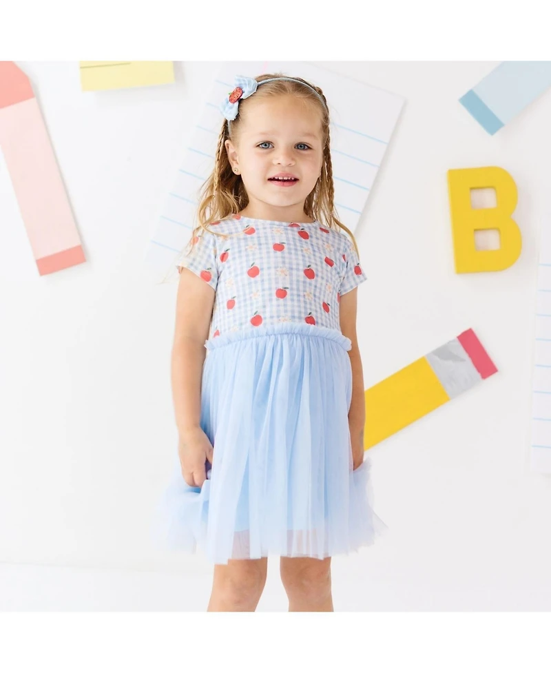 Sweet Wink Little and Big Girls Apple Gingham Tulle Bow Headband