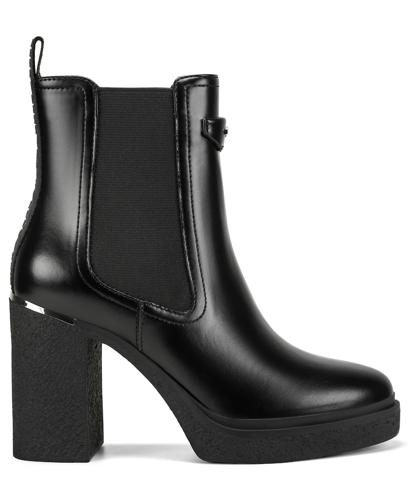 Dkny Women's Tisdel Platform Block Heel Booties