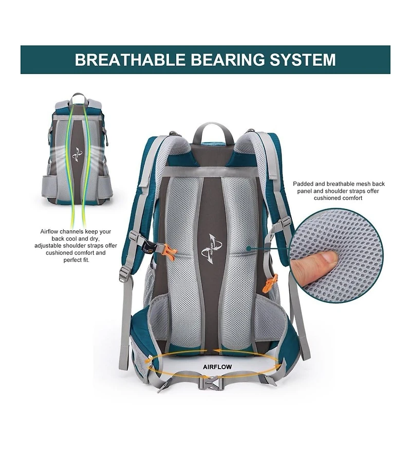 Mountaintop 40 Liter Hiking Backpack Lightweight Travel Backpack for Men Women Outdoor Backpacking Camping