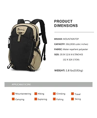Mountaintop 30 Liter Hiking Backpack Men Women Camping Backpack Lightweight Trekking Travel Backpacks for Climbing Skiing Cycling